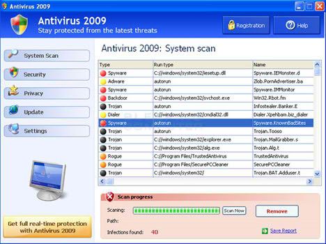 Ложный антивирус Antivirus 2009